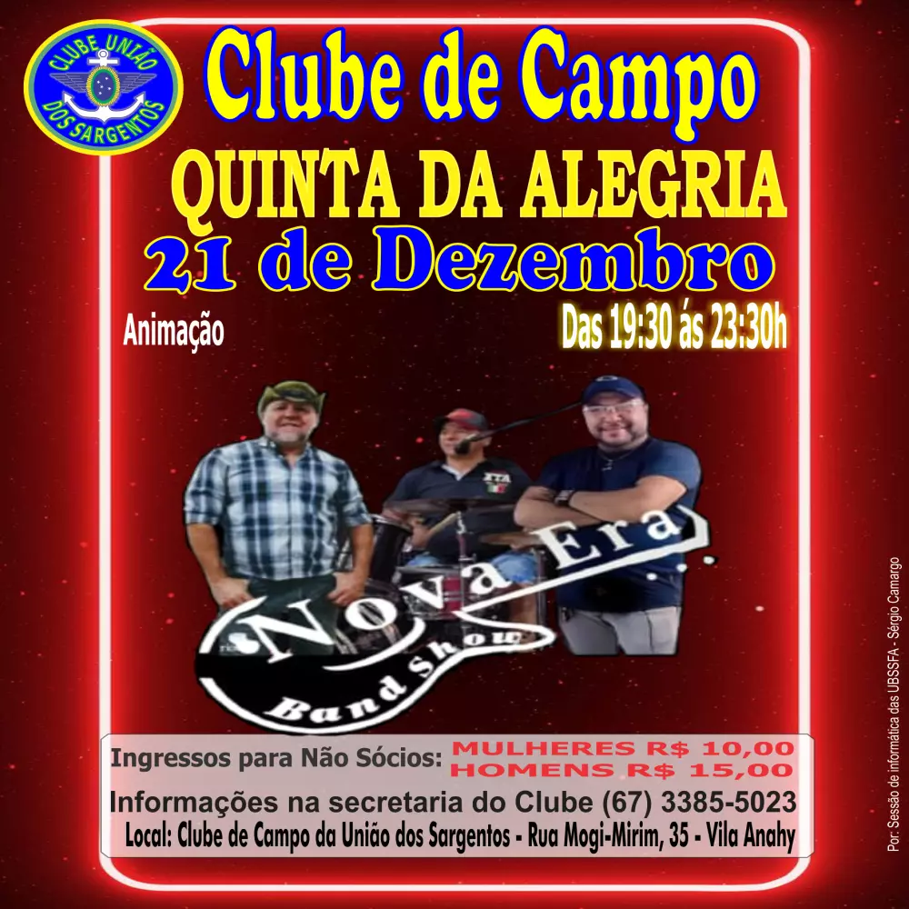 Quinta da Alegria no Clube de Campo 21/12/2023